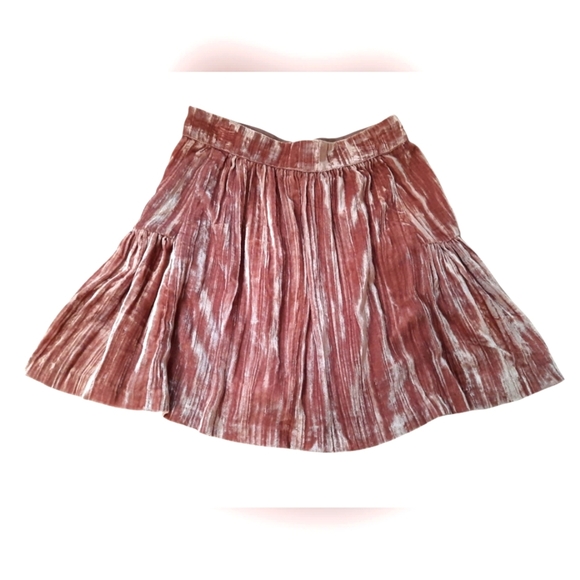 NWOT Madewell Sunset Velvet Mini Skirt in Rose SIZE 0 - Picture 1 of 11